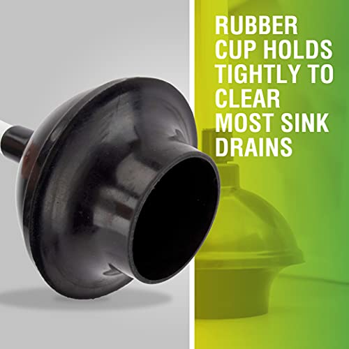 Image of LDR 512 3310A Toliet Handle Double Thrust Rubber Force Cup Removes Clogs for Bathrooms, Kitchens, Baths, Showers, Powerful Commercial and Residential, Plastic Flange Plunger (Pack of 12)