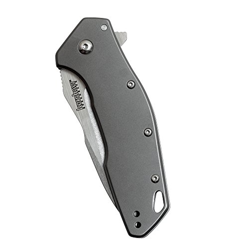 Kershaw Eris Folding Pocket Knife (1881); 3-Inch Stainless Steel Drop-Point Blade Featuring Speedsafe Assisted Opening, Titanium-Coated Handle, Secure Frame Lock And Reversible Pocket Clip , Black #TOP4
