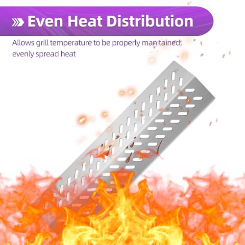 Dictirdy Grill Replacement Parts Cast Stainless Steel 5 pcs 16631 Flavorizer Bars 4 pcs 16520 Heat Plate and 5 pcs 16516 Burners for Bull Angus Grill Blaze Lion Cal Flame Tamer Gas Grill by Dictirdy - Image 4