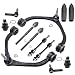 Detroit Axle - New 12 Piece Complete Upper Control Arm Suspension Kit For Dodge Dakota and Mitsubishi Raider