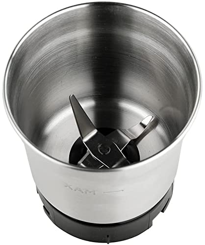 Ovente Stainless Steel Grinding Bowl With 4 Blade 2.1 Ounce, Easy To Clean, Grinder Attachment For Cg620 Coffee Grinder, Perfect Grind For Coffee Beans, Nuts, And More, Silver Acpcg6000 #TOP14
