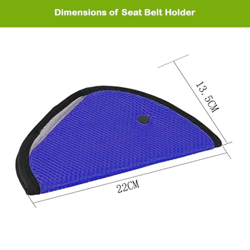 Image of Safe-O-Kid (Pack of 2) Car Safety Seat Belt Holder - Secure Seat Belt Keeper for Car Seat, Prevents Strap Twisting, Protects Neck, and Safeguards Kids from Car Belt Discomfort, Blue