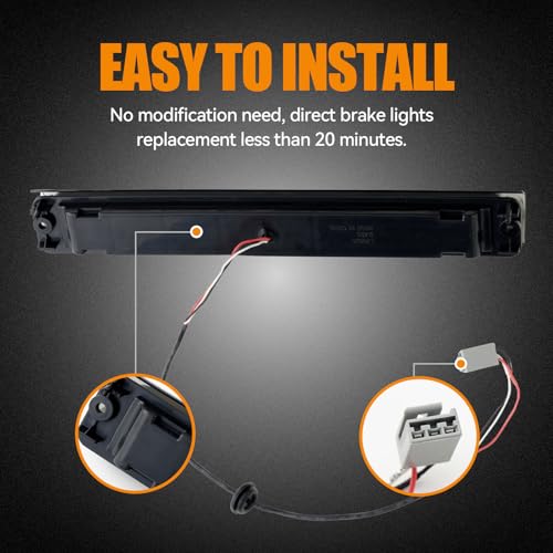 Image of Third 3rd Brake Light LED for 1997-2003 Ford F150, High Mount Rear Brake Lights Assembly for 2004 F-150 Heritage, Waterproof Center Cab Lamp Stop Light