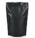 Matte Black 5” X 7 ¾” Aluminum Foil Stand Up Airtight Zipper Pouches Smell Leak Proof Food Herb Coffee Protein Powder Storage Bags (25, 5" X 7 3/4" (13X20 cm))