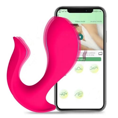 Vibrador 07-1B Vibradores Punto G Vibrador Juguetes Sexuales APP Vibradorador Clítoris Control Remoto Huevo vibrador, Consolador Silencioso Vibradorador Mujer Estimulador Bluetooth para Mujeres