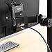 VIVO Steel Universal Full Motion Pole Mount Monitor Arm with Removable 75mm and 100mm VESA Plate, Fits 17 to 32 inch Screens, Black, MOUNT-POLE01A