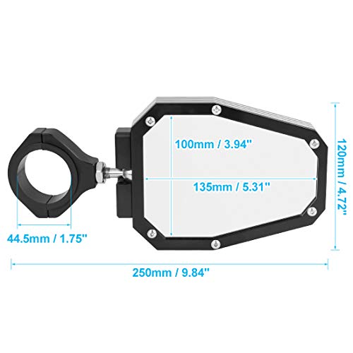 Motobiker for Polairs RZR 1000 XP for Yamaha Rhino 1.75" UTV SXS Roll Cage Side Mirrors Rearview Convex for Can-Am Commander 1000 (Black)