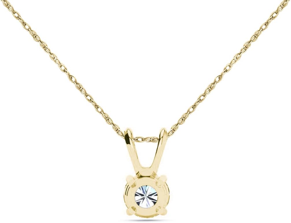 SuperJeweler Lab Grown Diamond Necklace for Women in Real White or Yellow Gold w/Free 18" Silver Chain | Diamond Solitaire Necklace Available in All Carat Weights | Sustainable, Conflict-Free Jewelry