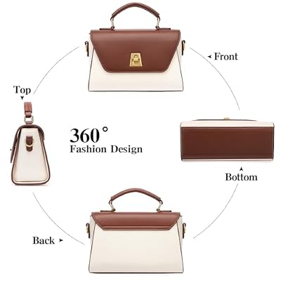 GOIACII Top-Handle Crossbody Bags for Women Soft Leather Trendy Purse Circle Handbags Small