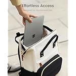 LOVEVOOK Laptop Backpack for Women, 15.6 Inch Work Business Backpacks Purse With Large Capacity, Waterproof Nurse Bag College Bookbag for School, Waterproof Casual Daypack for Travel - Image 3