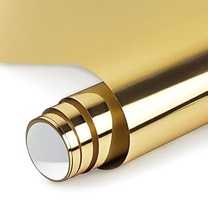 NANAPLUMS PU Flexfolie Textil Metallisches Gold