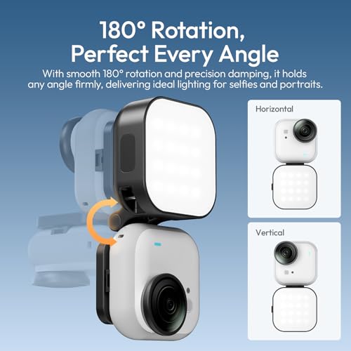 Image of Ulanzi IN07 Mini Magnetic LED Vlogging Light for Insta360 GO Ultra Accessories, 1 /4 inch Mount Waterproof 5600K CRI≥95 500mAh Rechargeable LED Fill Light Photography for Selfie Stick Vlog Video Recording