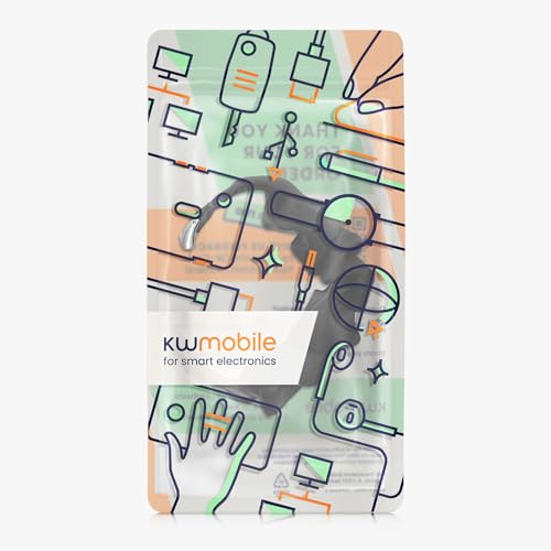 kwmobile Ersatz Armband kompatibel mit Xiaomi Mi Band 10 / Mi Band 9/8 - Smartwatch Scrunchie Haargummi Design Schwarz - Innenma&szlig;e 14-19 cm