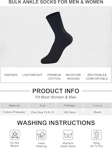 1/10/30/100/200 Women Men Socks Bulk Unisex Socks(The size is for men's shoes. For women, add 1.5)4