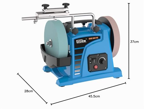 Miniatura 9 de Güde 55247 Gns 200 Vs - Lijadora Húmeda 230 V, 120 W, Disco De Lijado En Seco Y Húmedo De 200 Mm , Color Azul, 45,5 X 28 X 37 Cm