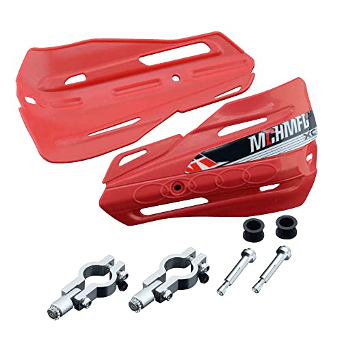 MCHMFG Universal Dirt Bike Handguard - Motorcycle Hand Guard for ATV Quard - Pit Bike Motorcross Racing Kit Red