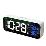 Photo Gallery paklif orologio a led senza fili a specchio sveglia digitale con grande led temperatura umidità orologio da parete 18/40 music bell usb ricaricabile orologi digitali comodino (colore: bianco-b) Photo Gallery paklif orologio a led senza fili a specchio sveglia digitale con grande led temperatura umidità orologio da parete 18/40 music bell usb ricaricabile orologi digitali comodino (colore: bianco-b)