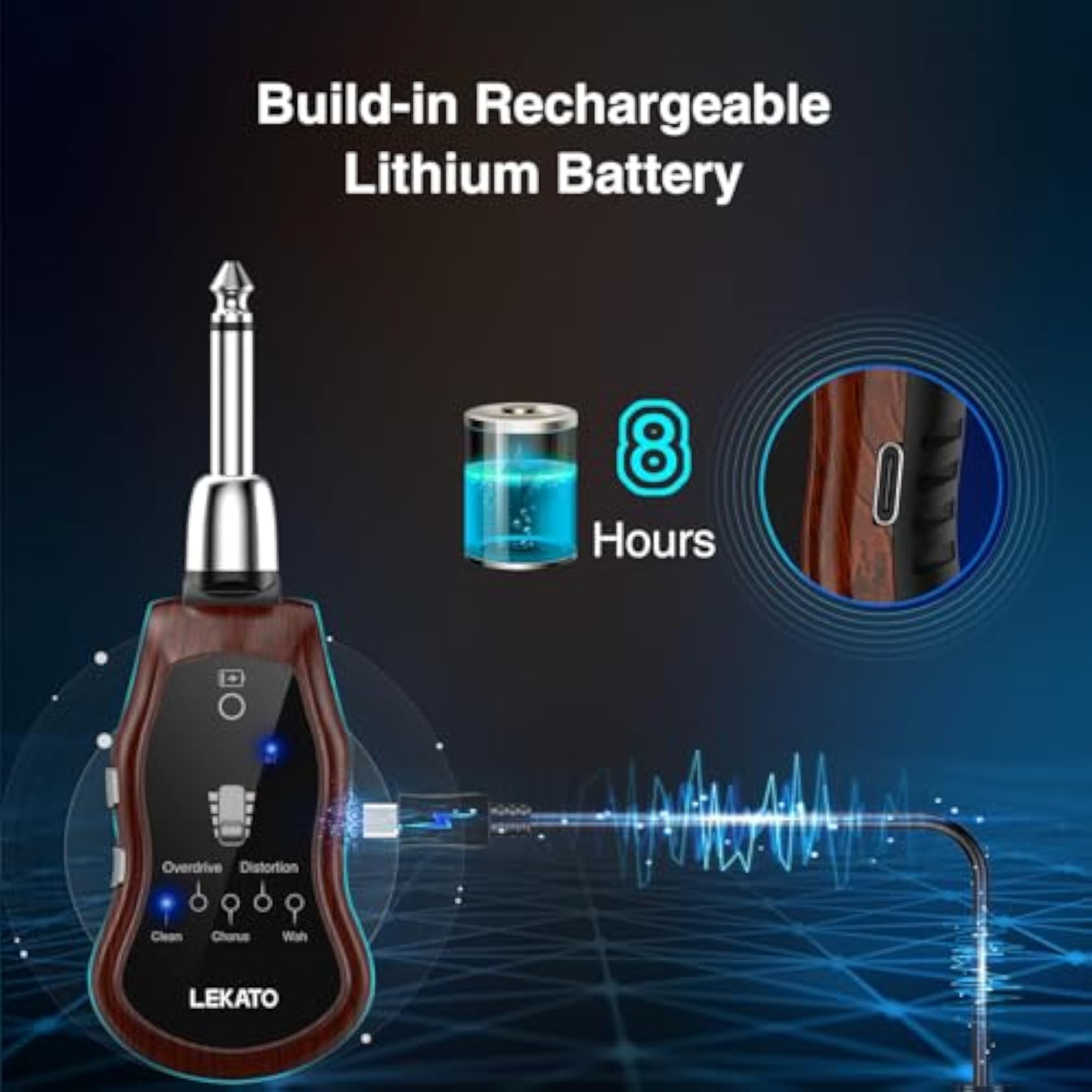 Mini Guitar Amplifier with Bluetooth Receiver