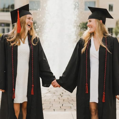 Image of GraduationMall Graduation Honor Cord 68 inch BlackRed