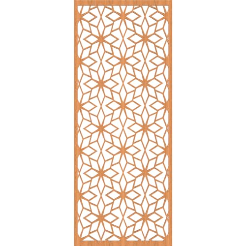 Image of 15 3 /8 inchW x 39 3 /8 inchH x 1 /4 inchT Lake Decorative Fretwork Wood Wall Panels, Cherry