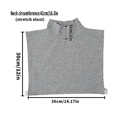 Teemall Women's Mock Turtleneck Fake Collar Cotton Winter Dickey Wrap (3PC)2