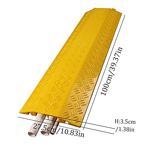 Protector de cable resistente para uso en interiores y exteriores, cubierta de corrector de cable de un solo canal para cables y mangueras