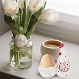 BUGUUYO Ceramic Egg Holder Mini Storage Container Adorable Pattern Egg Tray for Kitchen and Refrigerator Decor - Image 5