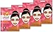 Yes To Grapefruit Vitamin C Glow Boosting Paper Mask Bundle (4 Single Use Masks)