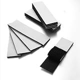 MOSSLIAN 12 Stück Klettverschluss Selbstklebend Extra Stark, Doppelseitig Schwarz Klettband Selbstklebend Klebepad Flauschband Hakenband für Heim und Büro 30 x100mm / Stück