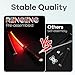 RENGENG Light Up FireGod Tanjiro Sword, 40 Inches Rechargeable Plastic Anime Replica with Belt & Stand, Original Texture Anime Sword