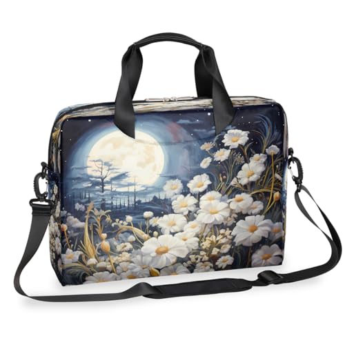 Bolsa para portátil de 16 pulgadas con diseño de flor luna miniatura 1