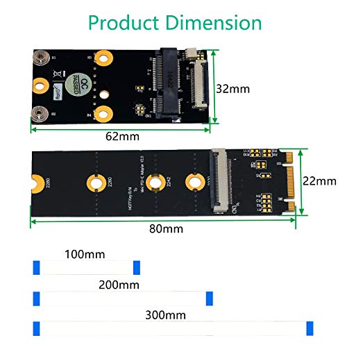 M.2 Ngff Key B/M/B+M To Mini Pci-E Adapter With Ffc Cable For Wifi Combo Bluetooth Card #TOP4