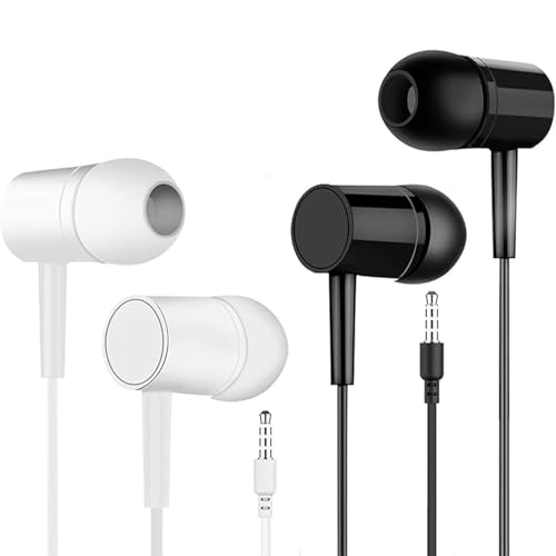 2 Pack Wired in-Ear Headphones with Microphone, 3.5mm Plug...