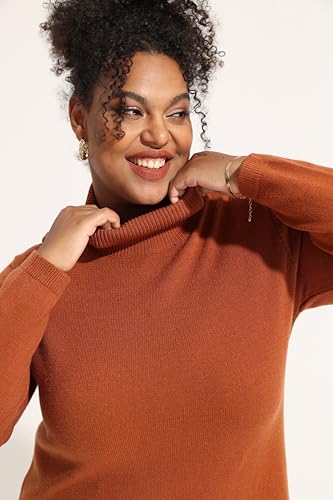 Image of TIYOMI Plus Size Sweater Tops for Women Turtleneck Warm Pullover XL-5XL