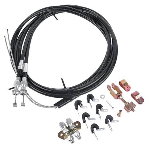 Cable de freno de estacionamiento 330-9371, kit de cable de freno de emergencia para conjuntos de freno de estacionamiento de tambor interno, ajuste universal con 14 accesorios,