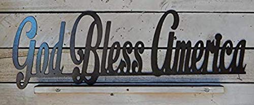 EvyAnn Designs God Bless America, 4th of July Decor, USA Decor, Wall Sayings, Wall Art, Livingroom Sign, Fourth of July Decor, Sayings, Metal Sign
