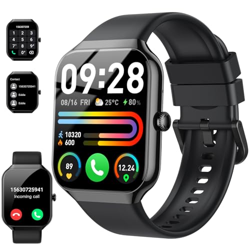 Smart Watch for Men Women Answer/Make Calls, 1.96" HD Smartwatch, Fitness Watch with Heart Rate/Sleep Monitor/Pedometer, 110+ Sports Activity Trackers, IP68 Waterproof Fitness Tracker for iOS Android