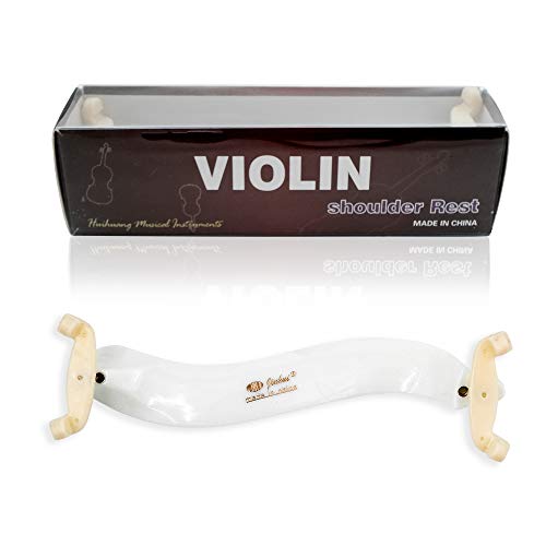 AGOOBO Violin Shoulder Rest, White Adjustable Violin Shoulder Rest For 4/4 And 3/4 For Beginners & Professionals