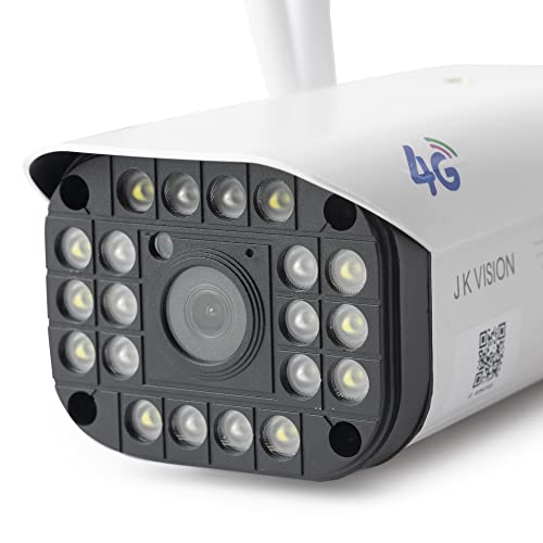 Image of JK Vision 3MP WiFi 4G SIM CCTV Bullet Camera, Color Night Vision, Audio Record, Two Way Talk, Memory Card Supported, All SIM Support (JIO, Vodafone, Airtel, Compatible with J.K.Vision BNC