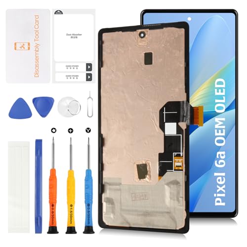 Olivechard OLED for Google Pixel 6A 6.1" Display Screen +Frame