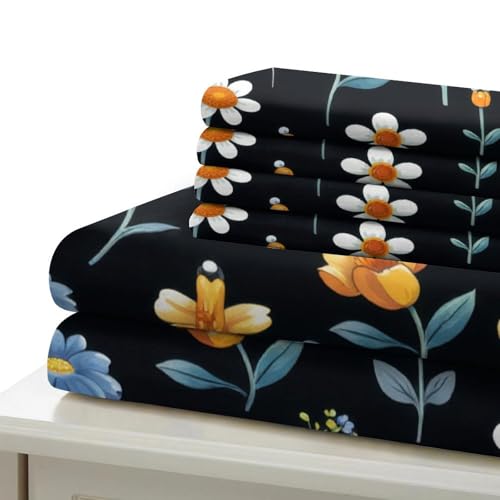 Housse de couette fleurs microfibre résistante sans repassage - 7