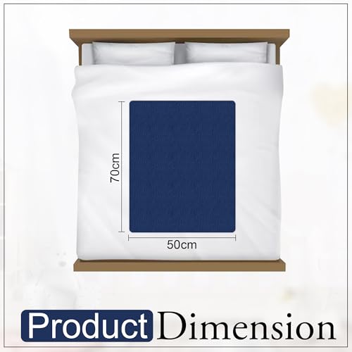 Image of GLUN Quick Dry Absorbent Baby Bed Sheet for Mattress Protector, Pack of 2 Maroon & Navy Blue Bed Sheet,Size 50x70cm, Waterproof, Quick Drying Material, Anti-Itching Cloth