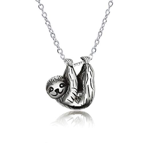 Yafeini Sloth Gifts Sterling Silver Sloth Necklace Cute Sloth Pendant Jewelry For Women Girls Gifts #TOP4