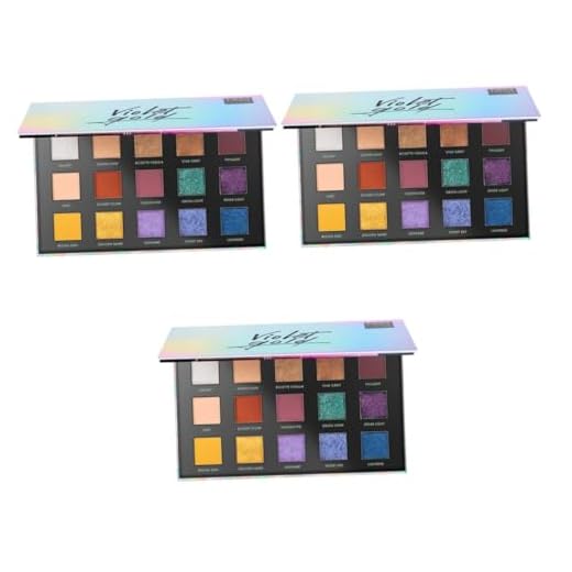 Beavorty 3 Piezas 15 Colores Sombra De Ojos Placa Sombra De Ojos En Polvo Sombra De Ojos Compacta Paleta Cosmética Sombra De Ojos Portátil Compacta Constituir Reparar Disco