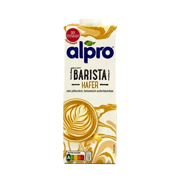 Alpro Set de 6 bebidas de avena barista de 1 litro, bebida de avena 100 % vegetal para hacer espuma para cafÃ© y batidos - Imagen 3