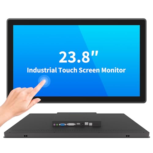 Image of 23.8 Inch Industrial Touch Screen Monitor, 10 Points Touch, Ratio 16:9 Capacitive PCAP Display, 1920 x 1080R, Active Matrix TFT LCD, LED Backlight, VGA, DVI, HD-MI Ports