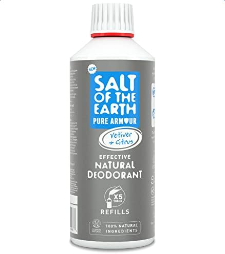 Salt Of the Earth Natural Deodorant Spray Refill, Lavender & Vanilla - Vegan, Long Lasting Protection, Leaping Bunny Approved, Made in the UK - 500 ml