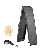 KOLOTOOL Motorcycle Ramp Aluminum Folding Ramp, 750 lbs Capacity Lightweight Portable Truck Ramps with Handle and Buckles, Loading Ramp for Pickup Trucks, Easy to Carry and Store 81'L x 12'W 6.75 FT