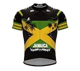 ScudoPro Country Jamaica Short Sleeve Cycling Jersey for Men Black