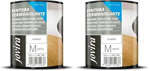 Pintura Aislante Térmica, Anticondensación .Para superficies de hormigón, morteros de cemento, ladrillo, yeso. Mejora el aislamiento térmico (frio-calor) y acústico. (750 Mililitros) B-13A